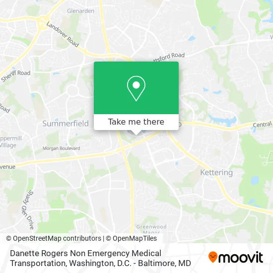 Danette Rogers Non Emergency Medical Transportation map