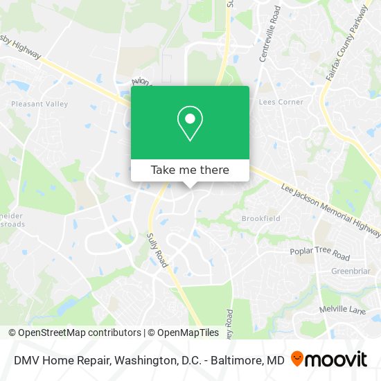 DMV Home Repair map