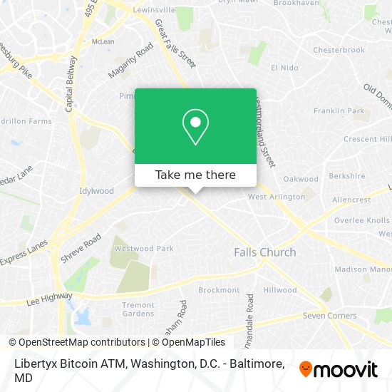 Mapa de Libertyx Bitcoin ATM