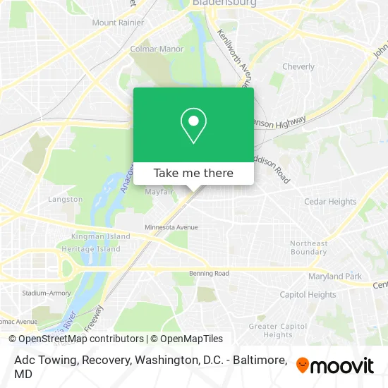 Mapa de Adc Towing, Recovery