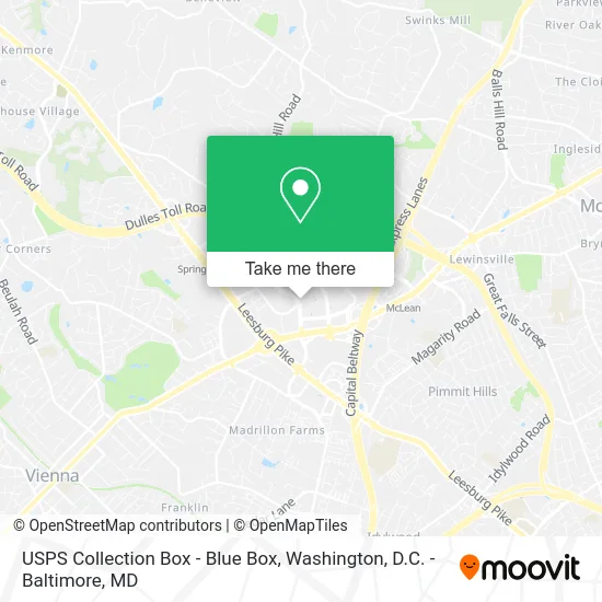 USPS Collection Box - Blue Box map