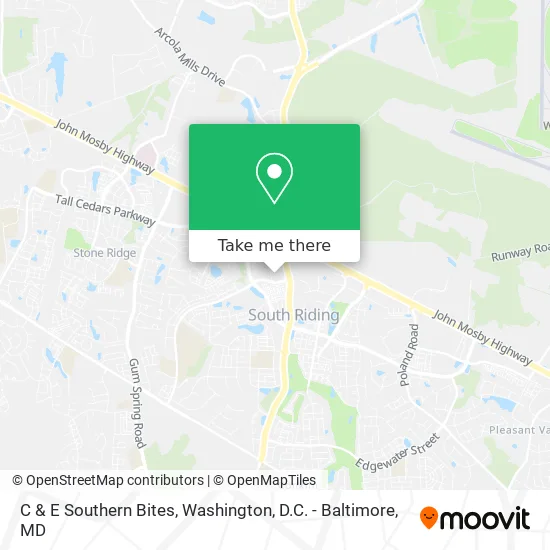 C & E Southern Bites map