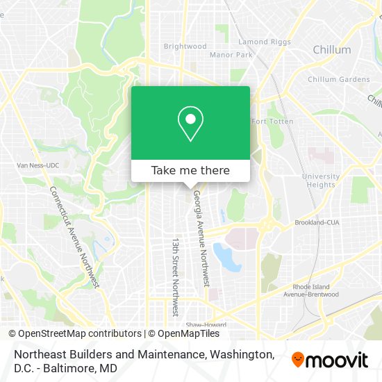 Northeast Builders and Maintenance map