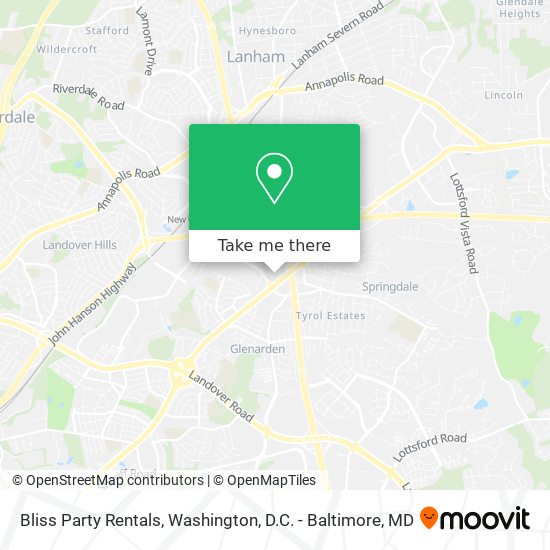 Bliss Party Rentals map