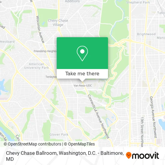 Chevy Chase Ballroom map