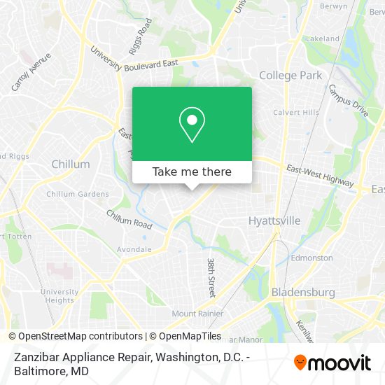 Zanzibar Appliance Repair map