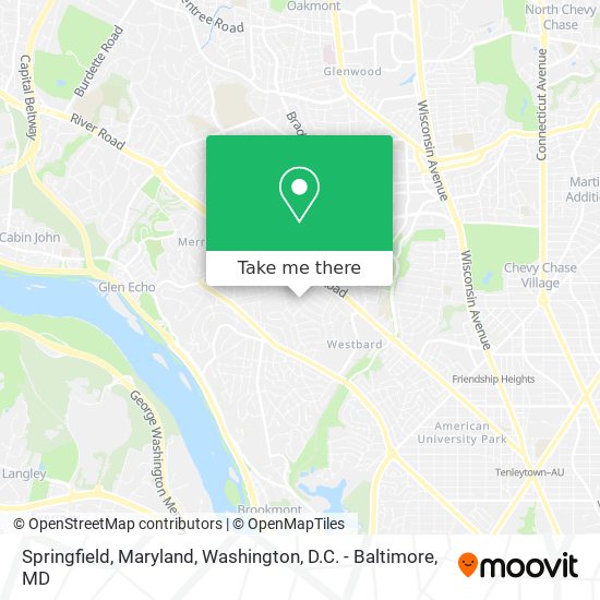 Mapa de Springfield, Maryland