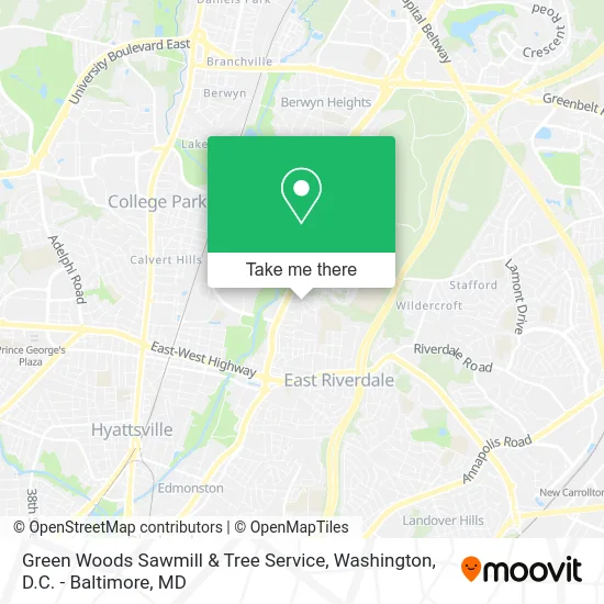 Green Woods Sawmill & Tree Service map