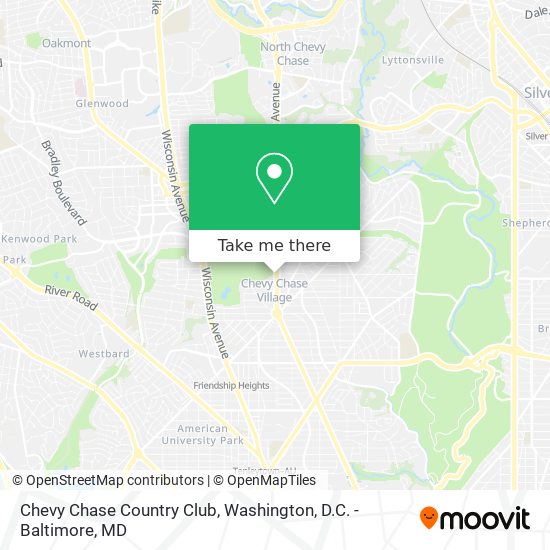 Chevy Chase Country Club map