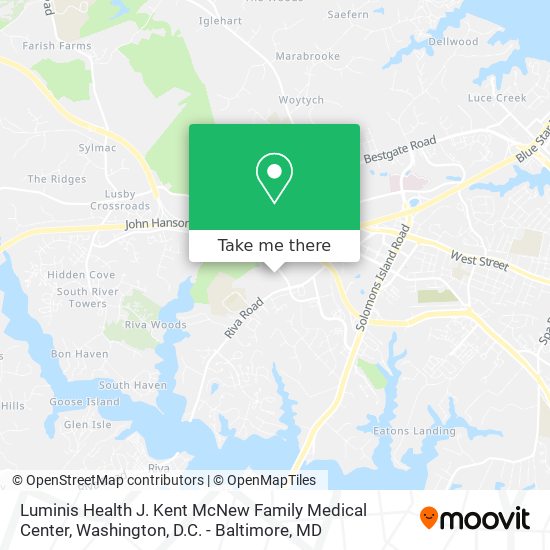 Luminis Health J. Kent McNew Family Medical Center map