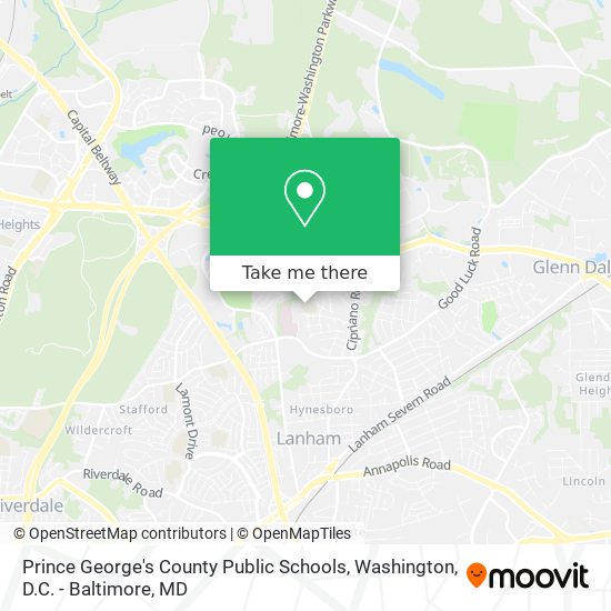 Prince George's County Public Schools map
