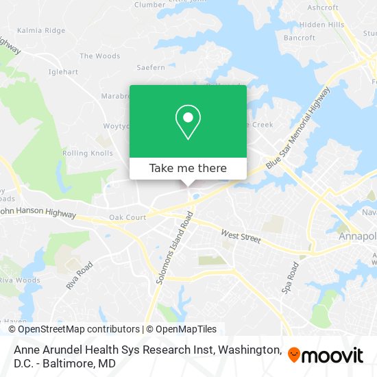 Mapa de Anne Arundel Health Sys Research Inst