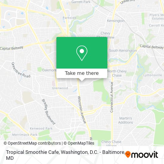 Tropical Smoothie Cafe map