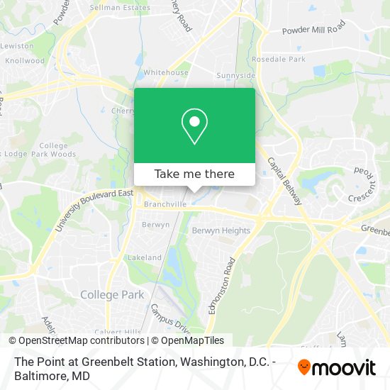 The Point at Greenbelt Station map