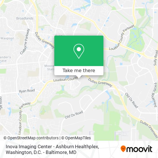 Inova Imaging Center - Ashburn Healthplex map