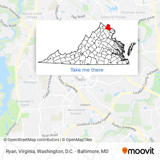 Ryan, Virginia map