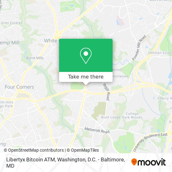 Mapa de Libertyx Bitcoin ATM