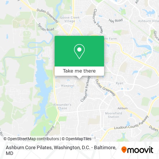 Mapa de Ashburn Core Pilates
