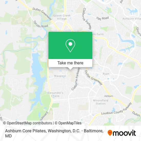 Ashburn Core Pilates map