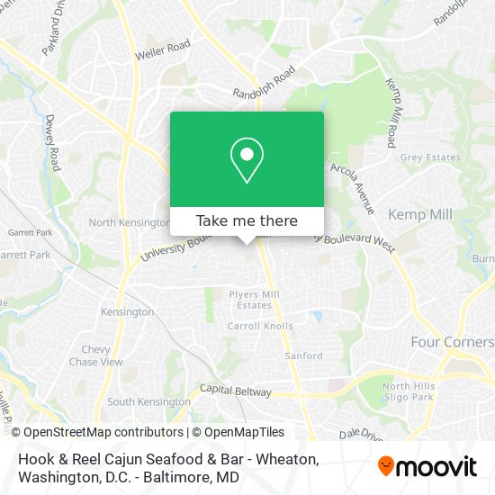 Mapa de Hook & Reel Cajun Seafood & Bar - Wheaton