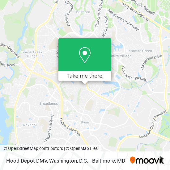 Mapa de Flood Depot DMV