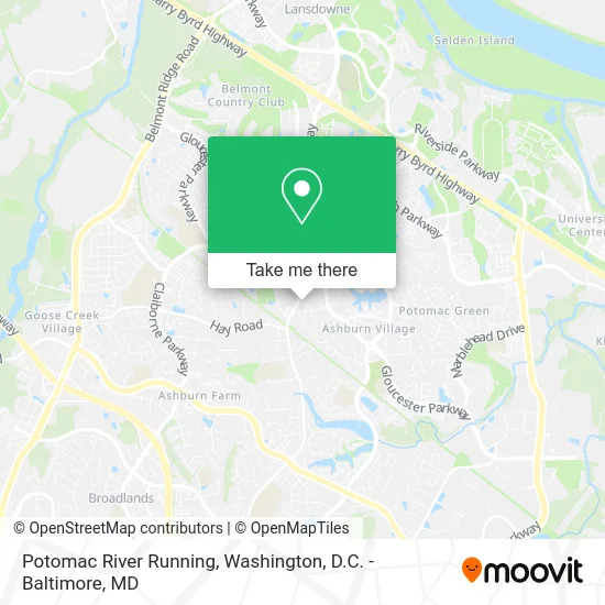 Potomac River Running map