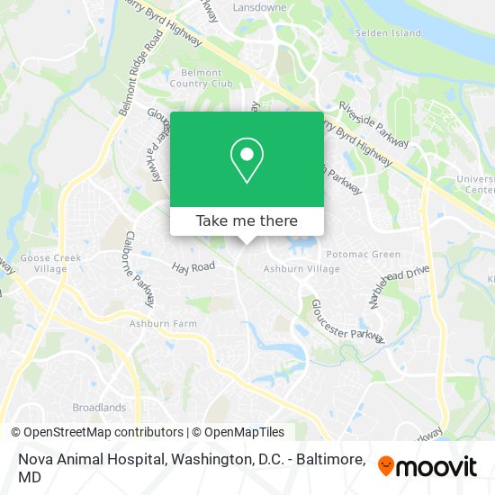 How to get to Nova Animal Hospital in Ashburn by Bus or Metro?