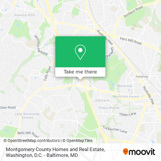 Montgomery County Homes and Real Estate map
