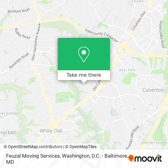 Feuzal Moving Services map