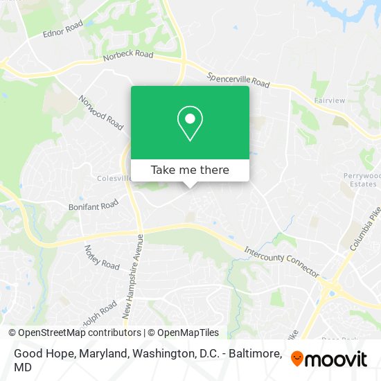 Mapa de Good Hope, Maryland