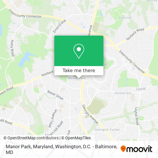 Manor Park, Maryland map