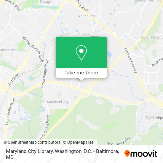 Maryland City Library map