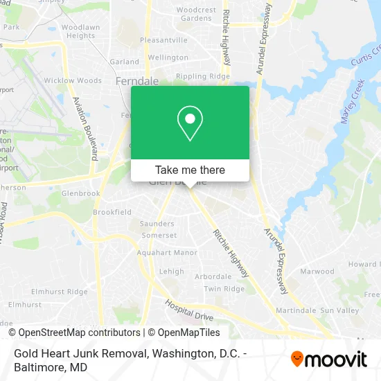 Gold Heart Junk Removal map