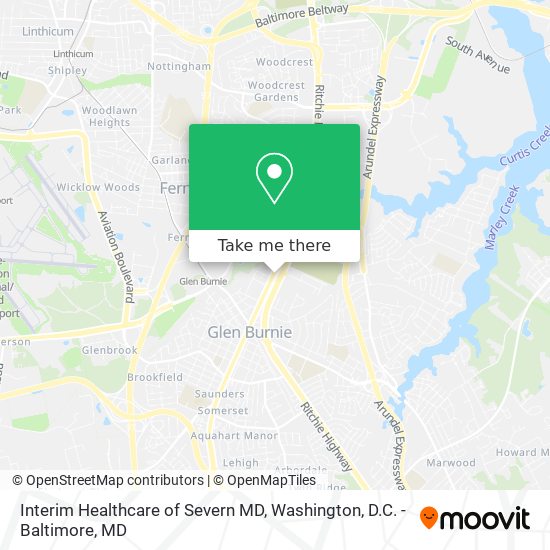 Interim Healthcare of Severn MD map