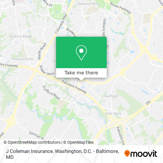 J Coleman Insurance map