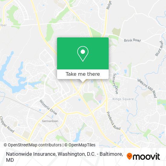 Mapa de Nationwide Insurance