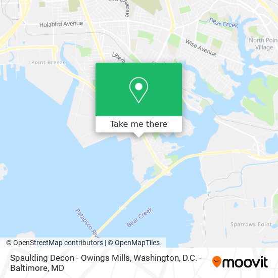 Spaulding Decon - Owings Mills map