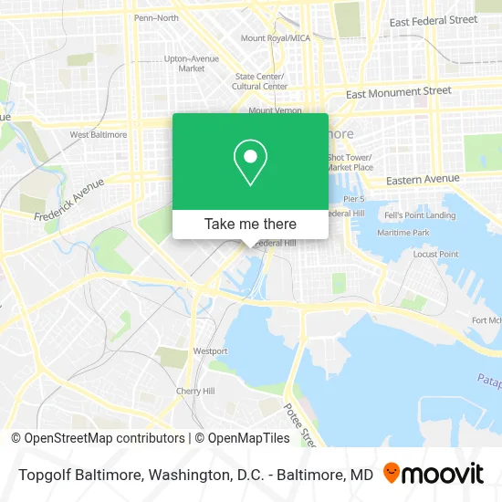 Topgolf Baltimore map