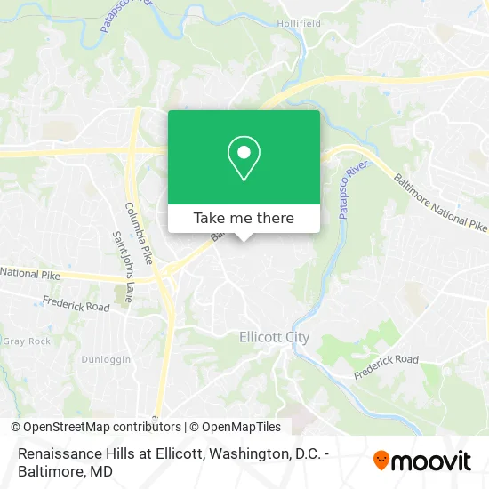 Renaissance Hills at Ellicott map