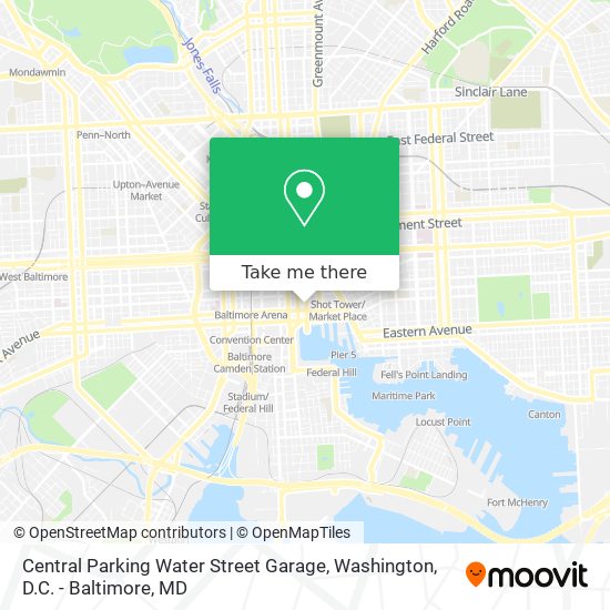 Central Parking Water Street Garage map