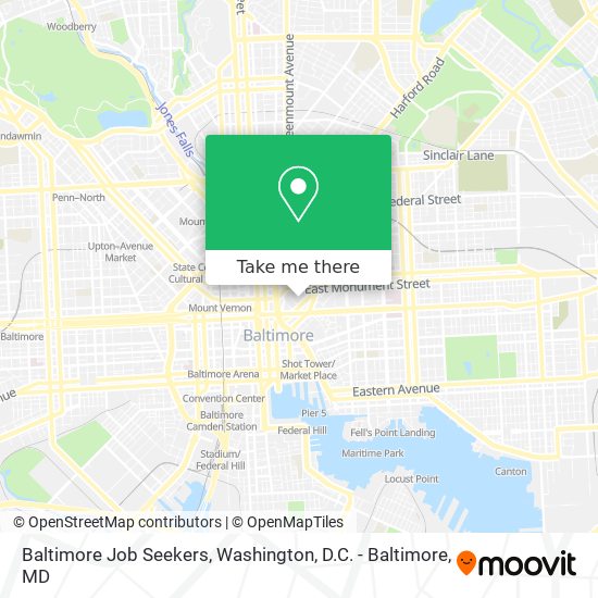 Baltimore Job Seekers map