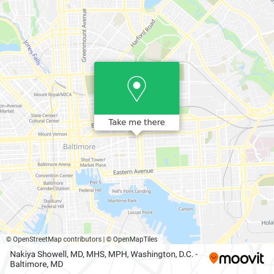 Nakiya Showell, MD, MHS, MPH map