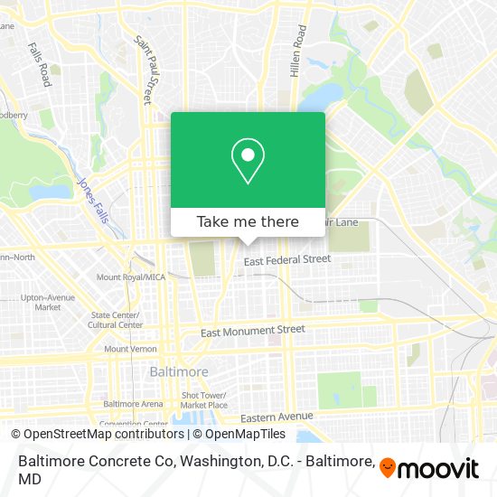 Baltimore Concrete Co map