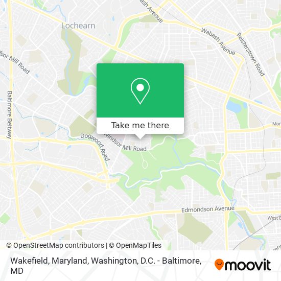 Mapa de Wakefield, Maryland