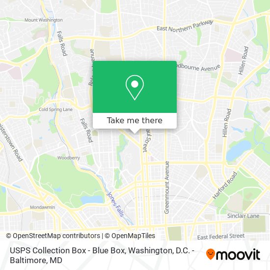 USPS Collection Box - Blue Box map