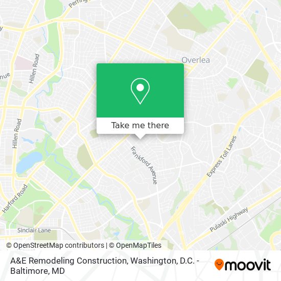 A&E Remodeling Construction map