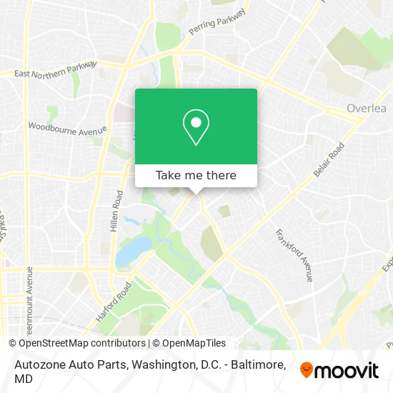 Mapa de Autozone Auto Parts