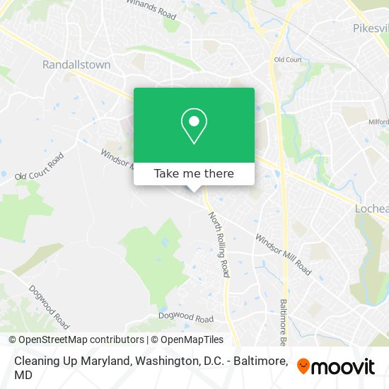 Mapa de Cleaning Up Maryland