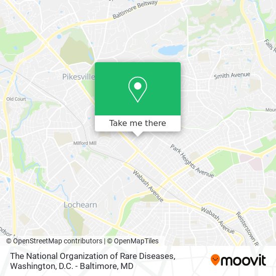 Mapa de The National Organization of Rare Diseases