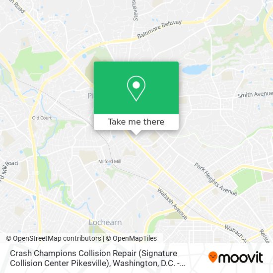 Crash Champions Collision Repair (Signature Collision Center Pikesville) map